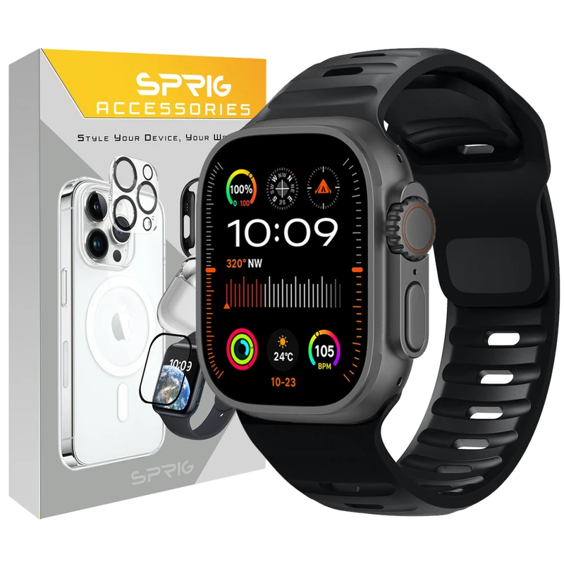 بند اسپریگ مدل SPGN Silicon مناسب برای ساعت هوشمند ویرفیت T93 Ultra Max / T94 Ultra Max / T89 Ultra / T99 Ultra Max