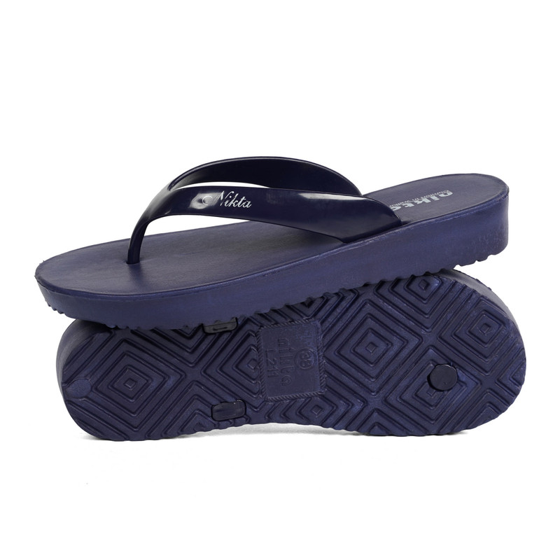 دمپایی لا انگشتی زنانه نیکتا مدل 294 رنگ سرمه ای