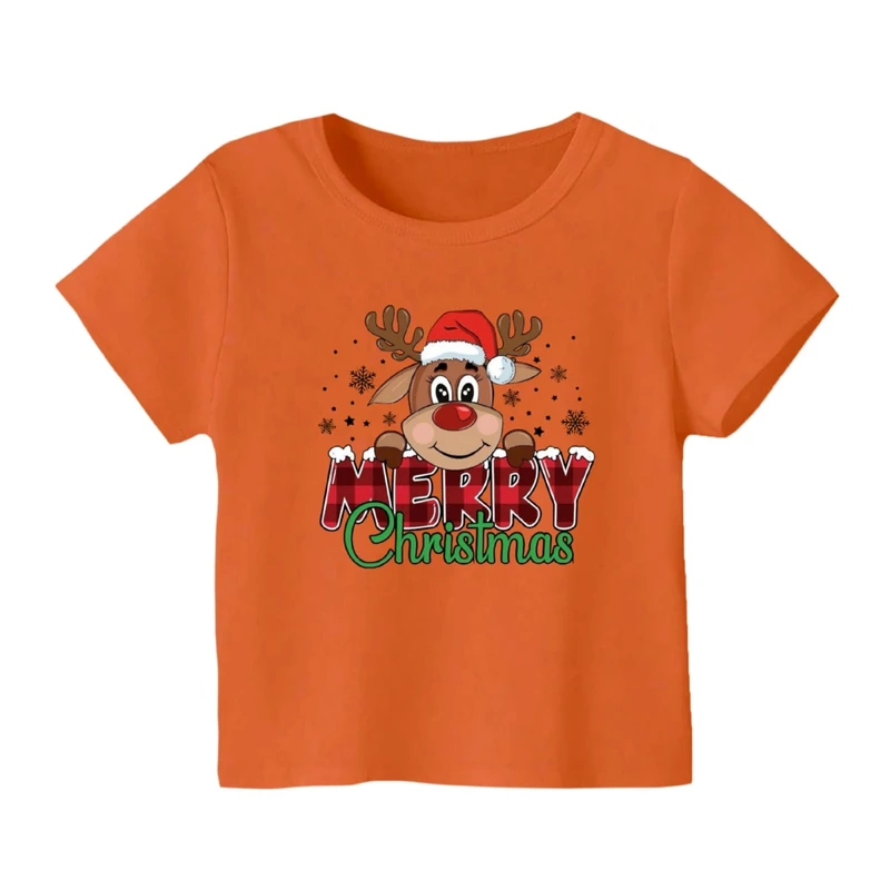 تی شرت آستین کوتاه بچگانه مدل گوزن کریسمس کد 24