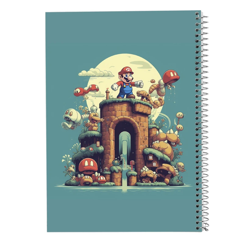 دفتر مشق 50 برگ مدوپد مدل سوپرماریو super mario کد DF2962