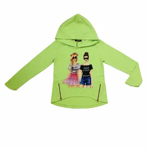 هودی دخترانه کد 5319 رنگ فسفری