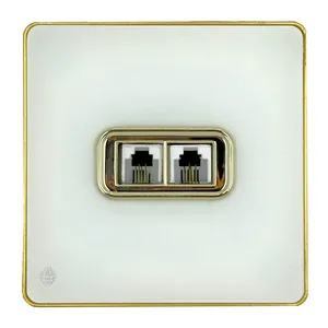 پریز تلفن دوقلو صنایع آسیا الکتریک مدل YWG