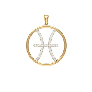 آویز گردنبند طلا 18 عیار زنانه قیراط طرح دایره کد GH1987