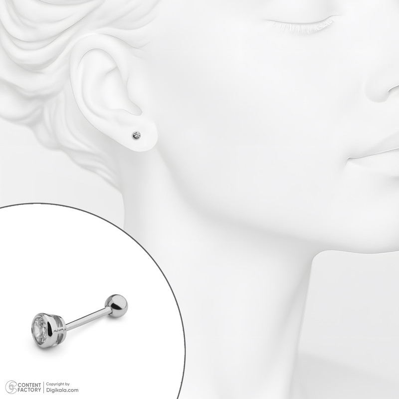 پیرسینگ گوش نقره زنانه مایا ماهک مدل MSP066