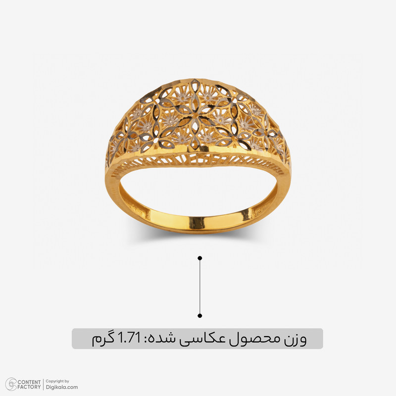 انگشتر طلا 18 عیار زنانه طلای مستجابی مدل 670157  - 6