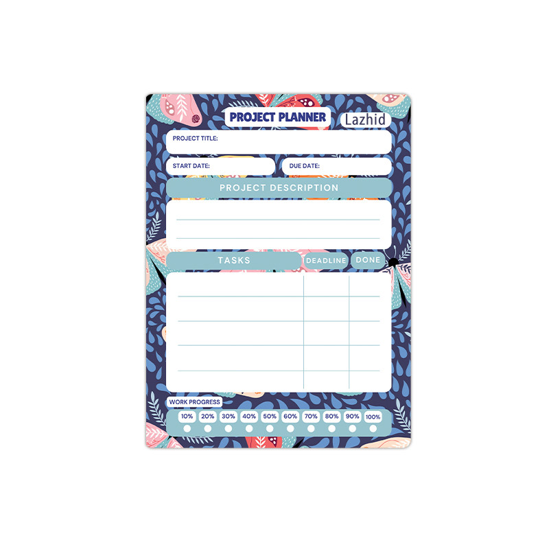 تخته وایت برد لاژید مدل برنامه ریزی پروژه سایز 14x18 سانتی متر