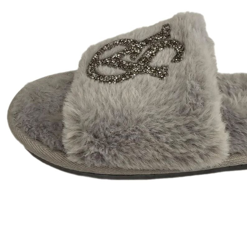 دمپایی زنانه مدل پشمی