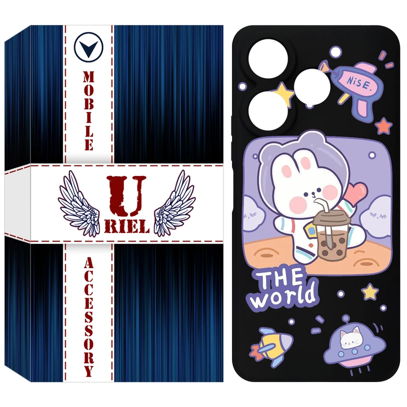 کاور یوریل مدل KSH کد 8 طرح خرگوش فضانورد مناسب برای گوشی موبایل شیائومی Redmi 13x