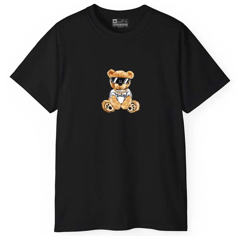 تی شرت آستین کوتاه مردانه پاد آفرین مدل اسپرت طرح تدی خرسه کد 0109