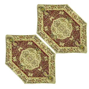 رومیزی ترمه ابریشمی مدل شهداد کد ASALI-87 بسته دو عددی