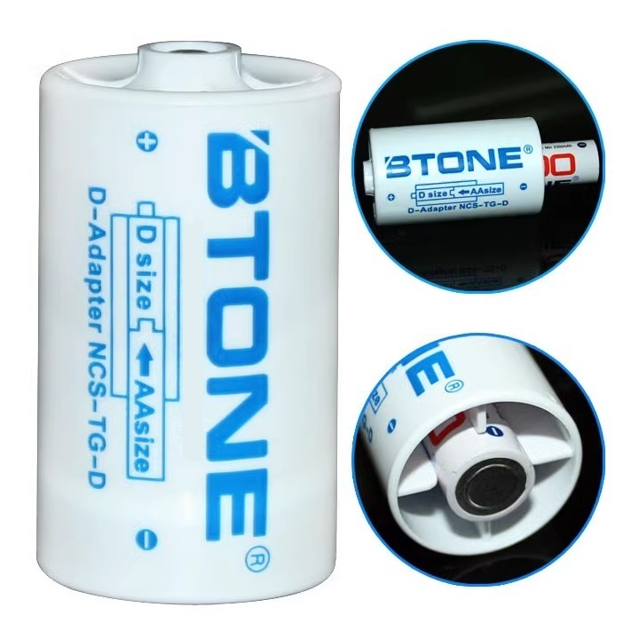 مبدل باتری قلمی به بزرگ مدل AA-D بسته دو عددی