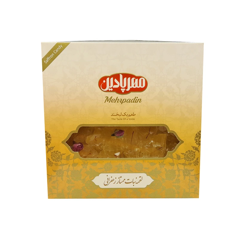 لقمه نبات ممتاز زعفرانی مهرپادین - 1000 گرم