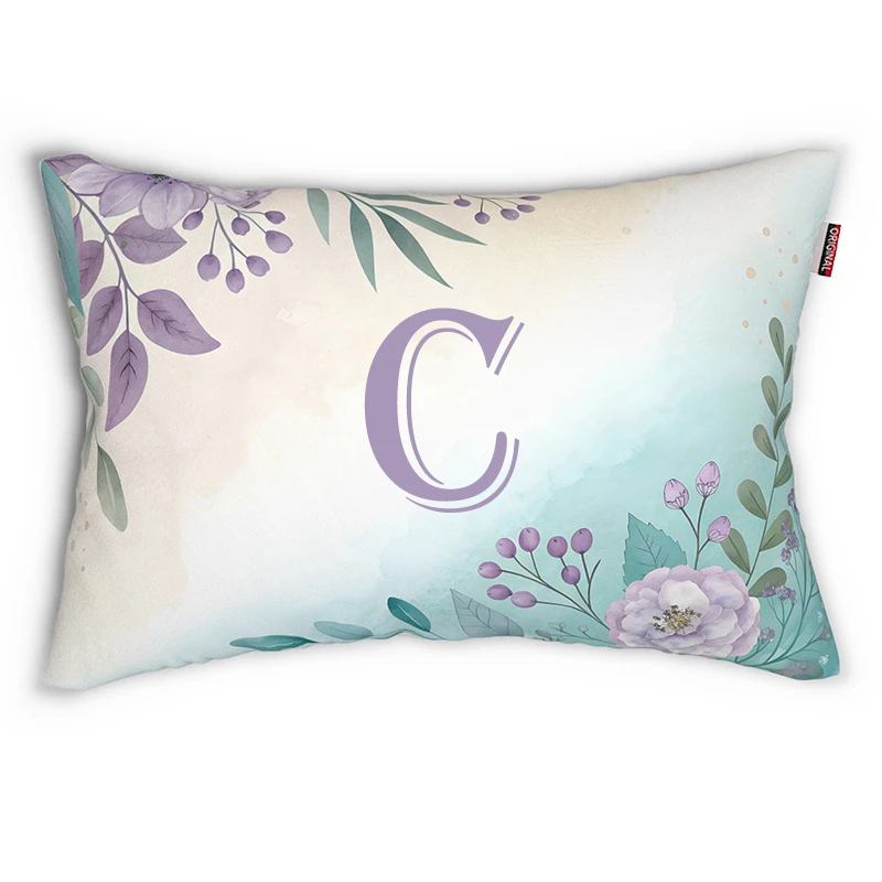 روبالشی پادآفرین مدل گل حرف C کد3