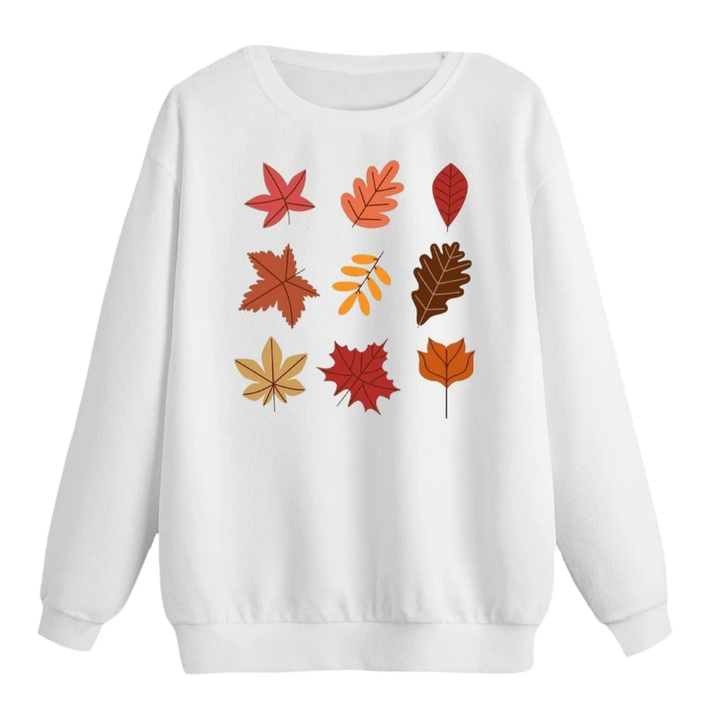 سویشرت زنانه مدل برگ های پاییزی کد p2  