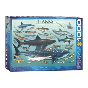 پازل 1000 تکه یوروگرافیکس پازلز مدل Sharks كد 60000079