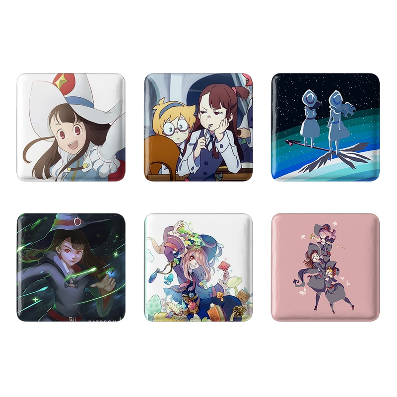 مگنت خندالو طرح انیمه جادوگران کوچک Little Witch Academia کد 1412A مجموعه 6 عددی