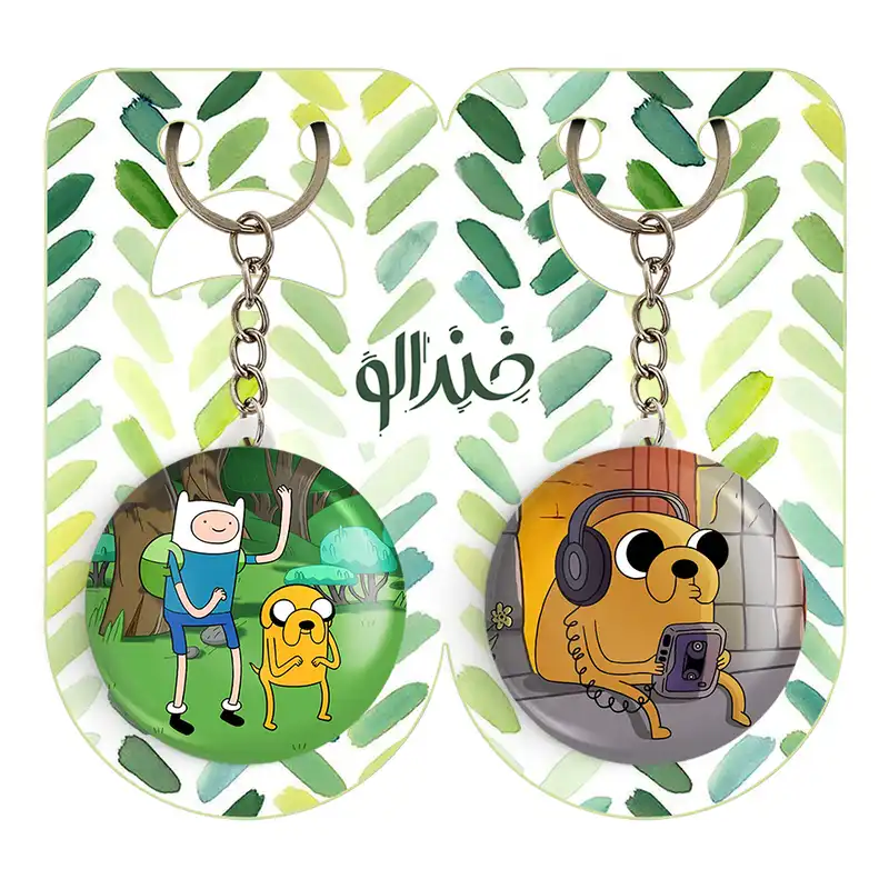 جاکلیدی خندالو مدل جیک و فین وقت ماجراجویی Adventure Time کد 2084020847 مجموعه 2 عددی