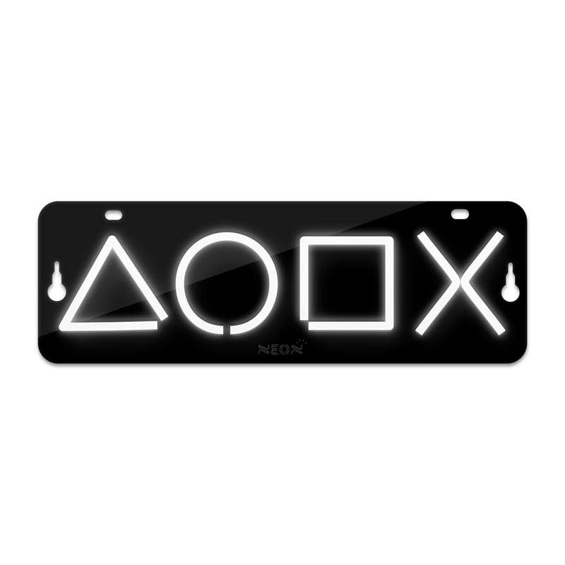 چراغ دیواری نئون دیزاین مدل Ps-Keys-BL_WHT