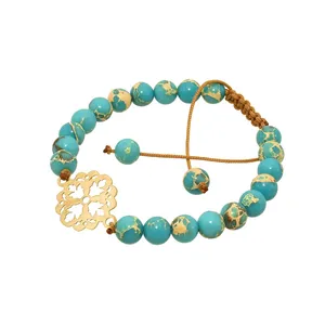 دستبند طلا 18 عیار زنانه الن نار مدل اسليمي کد N2553