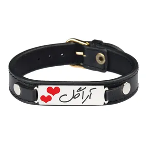دستبند زنانه گيلواره زراوشان مدل  چرم آراگل کد CLK18