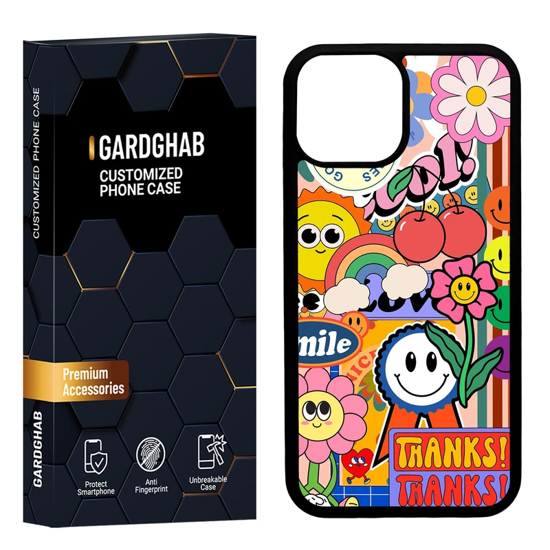 کاور گارد قاب مدل دور ژله ای فانتزی مناسب برای گوشی موبایل اپل iPhone 13 Mini