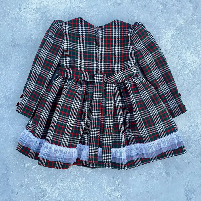 ست پیراهن و هدبند دخترانه ژاکید مدل یلدای ناربن