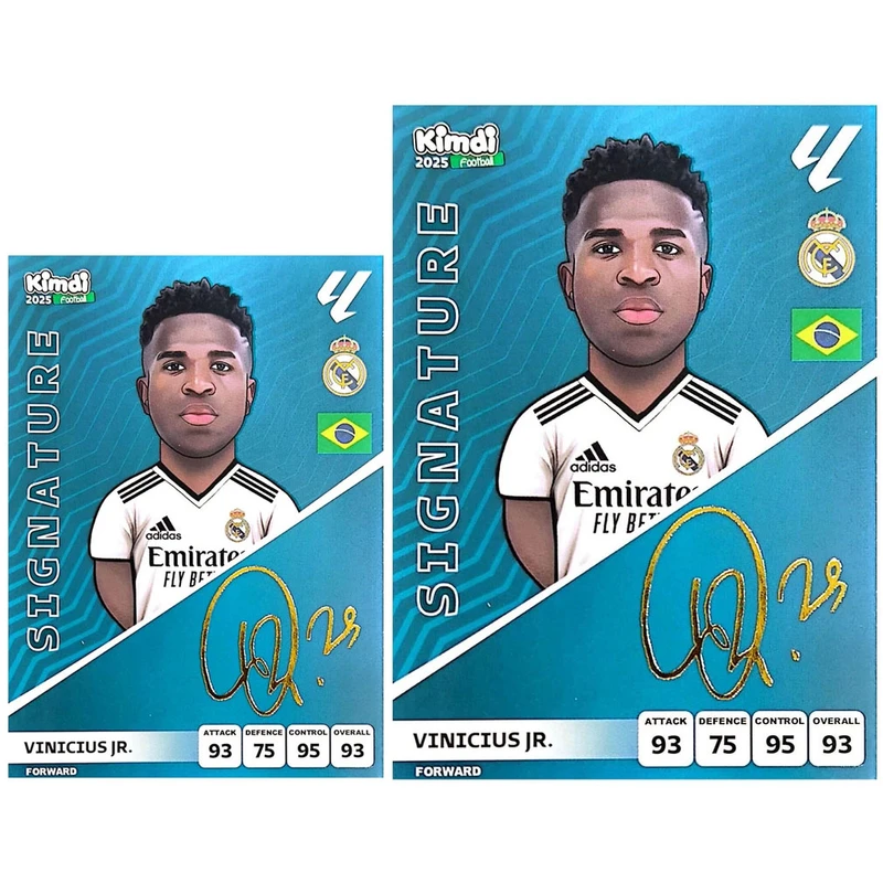 اسباب بازی زینتی کیمدی مدل امضا 2025 وینیسیوس جونیور به همراه برچسب