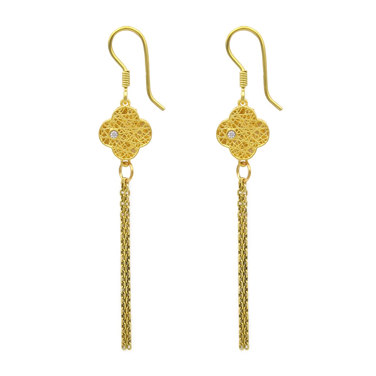 گوشواره طلا 18 عیار زنانه مانچو مدل efgs025 - - 1