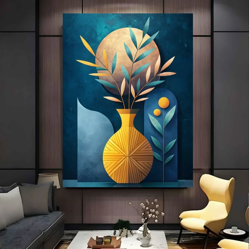 پوستر طرح انتزاعی مدل گلدان کد PY304