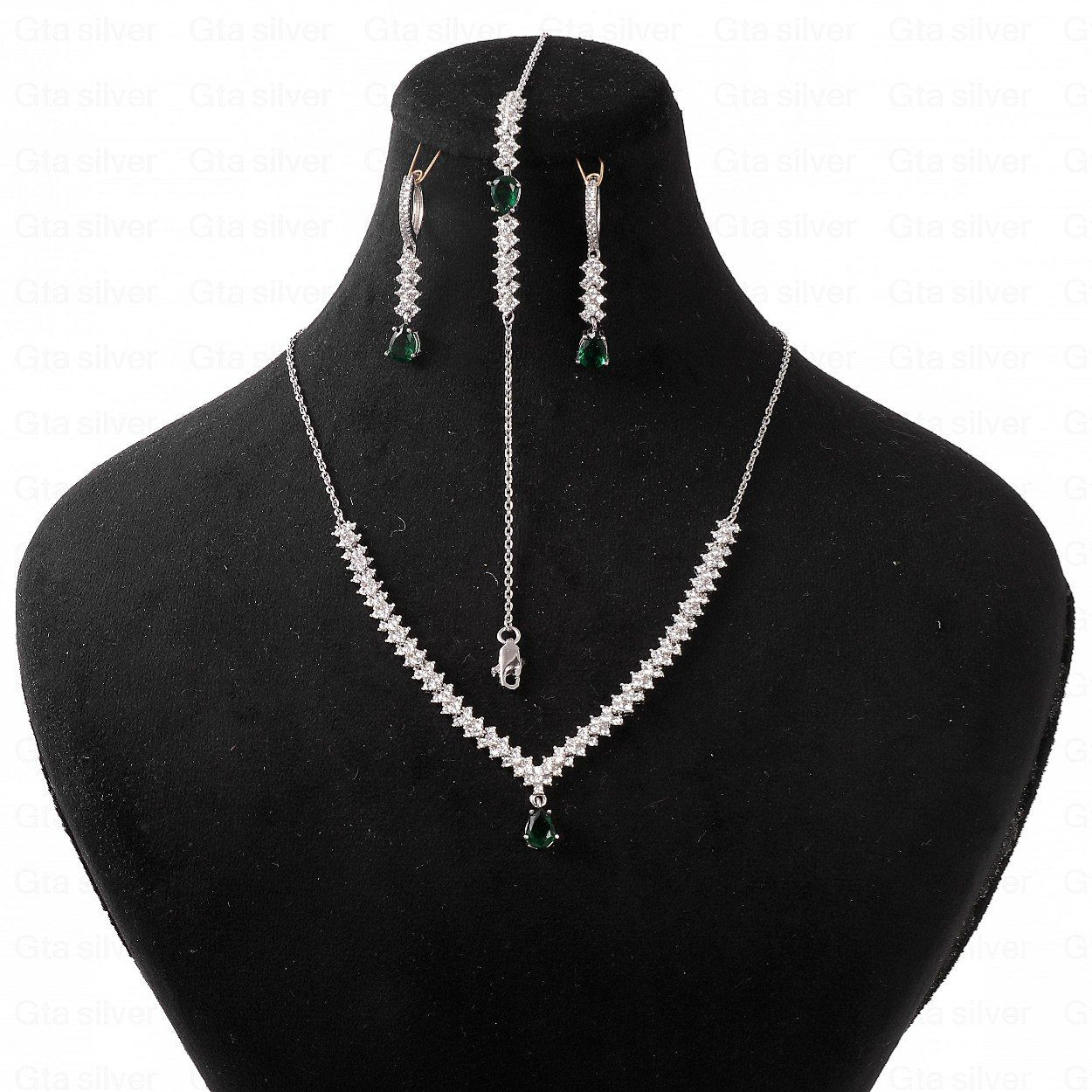 نیم ست نقره زنانه جی تی ای مدل نایس نیم ست نقره زنانه جی تی ای مدل نایس