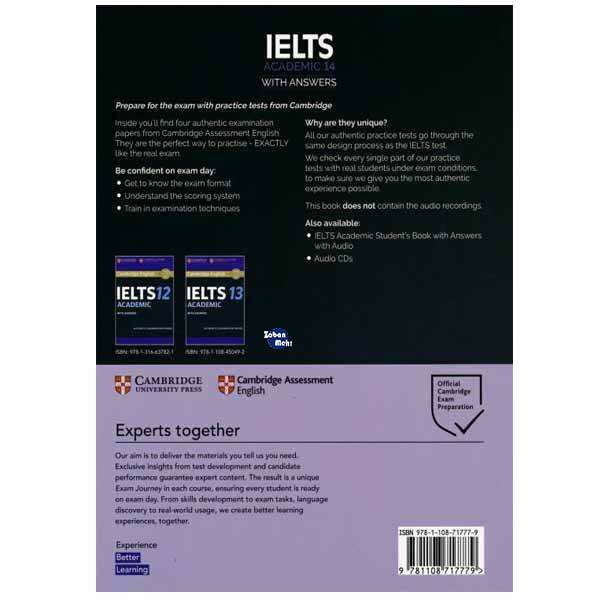 کتاب IELTS 15 ACADEMIC اثر جمعی از نویسندگان انتشارات زبان مهر پرفروش