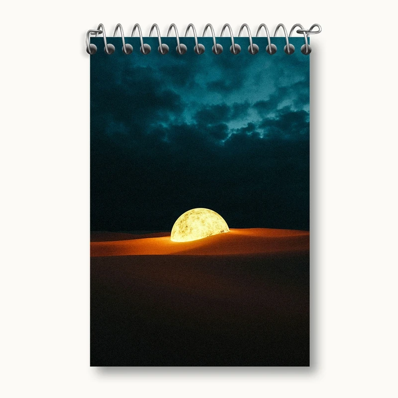 دفتر یادداشت 50 برگ خندالو مدل ماه (Moon) کد F4