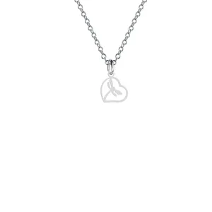 گردنبند نقره زنانه هایکا مدل قلب و سنجاقک n.ha2_1 897