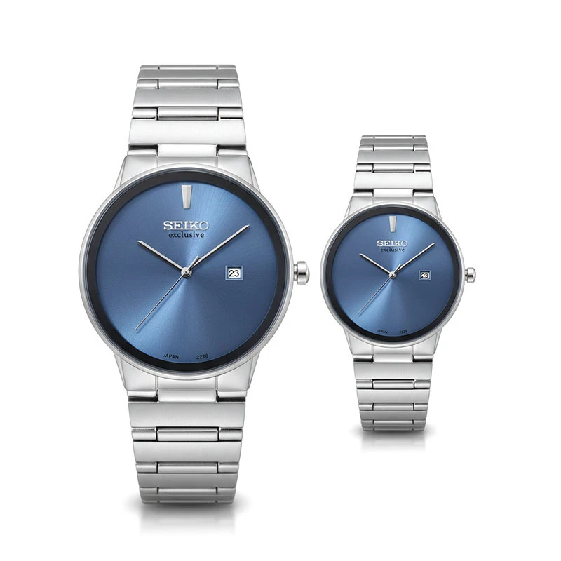 ست ساعت مچی عقربه‌ای کوارتز زنانه و مردانه سیکو مدل 3228G