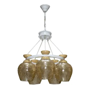 لوستر پنج شعله چشمه نور کد G689/5-WT