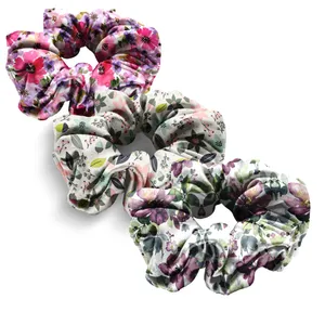 کش مو زنانه مدل گلدار بسته 3 عددی