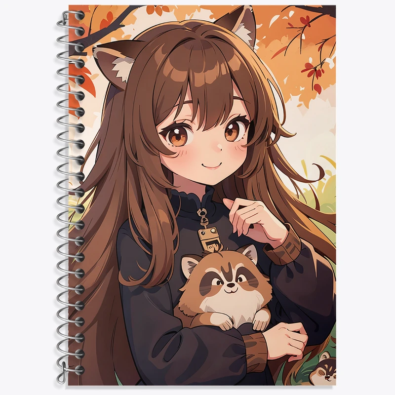 دفتر زبان 50 برگ خندالو مدل دو خط طرح دخترانه کد N2161