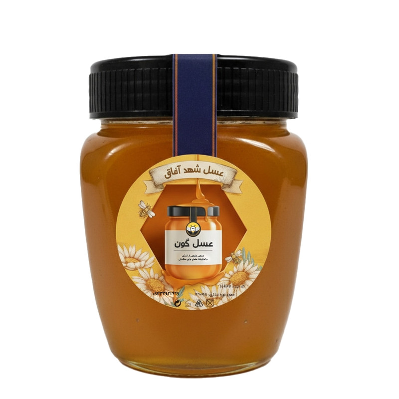 عسل طبیعی گون شهد آفاق - 500 گرم