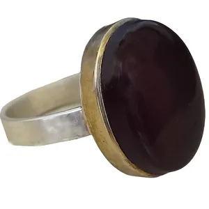 انگشتر نقره مردانه مدل عقیق کد B01