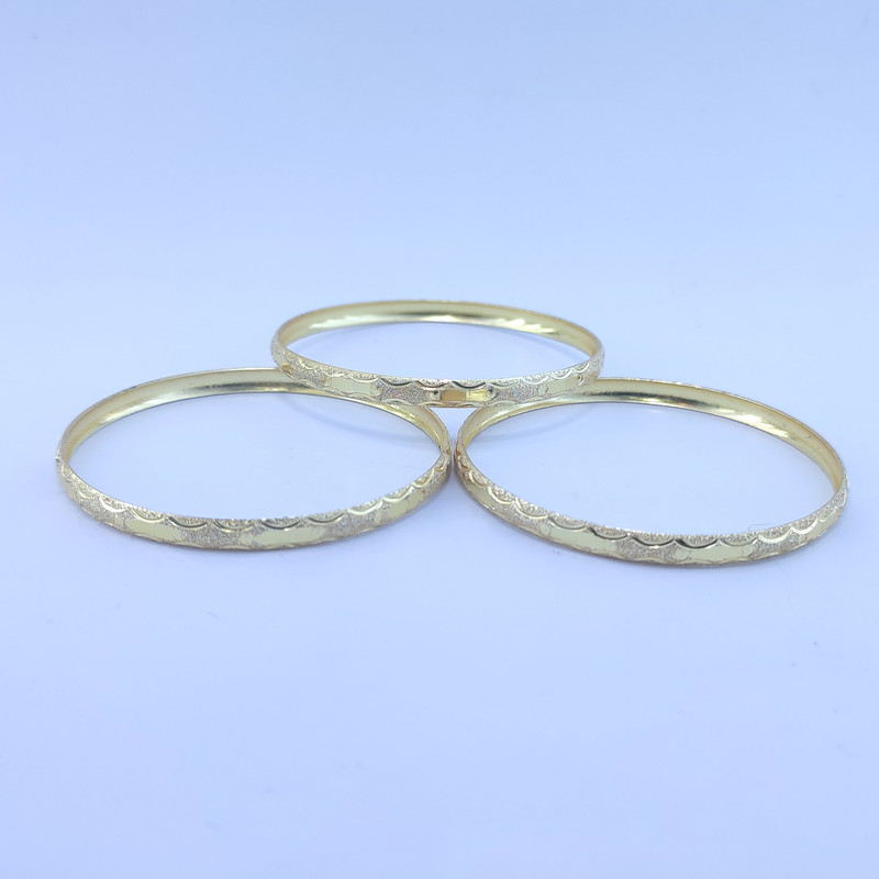 النگو زنانه مدل طلا روس ظریف کد VGL010-2 بسته 3 عددی