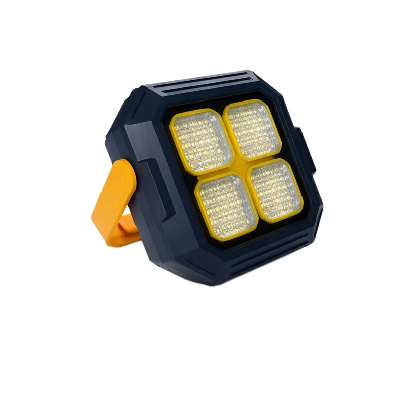 نورافکن دستی شارژی و خورشیدی مدل LED-114 با نور مهتابی و آفتابی