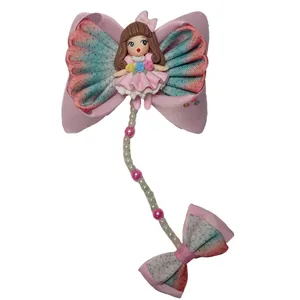 گیره مو دخترانه مدل  عروسکی دنباله مرواریدی