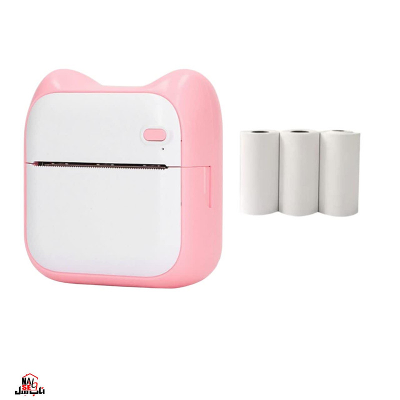 پرینتر لیبل زن ناب سل مدل پرتابل شارژیکد PN-NAAB001 به همراه سه عدد رول کاغذی