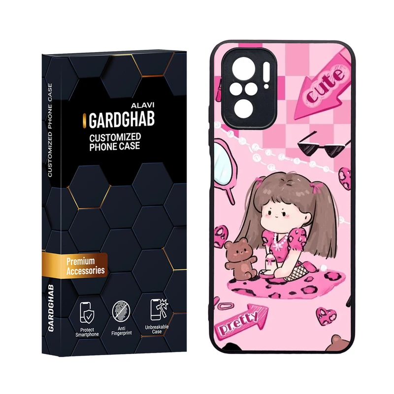 کاور گارد قاب مدل دورژله ای دخترانه مناسب برای گوشی موبایل شیائومی Redmi Note 10 4G / Note 10s / Poco M5s