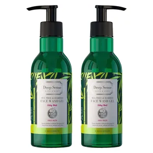 ژل شستشو صورت دیپ سنس مدل درخت چای و بامبو حجم 250 میلی لیتر مجموعه 2 عددی