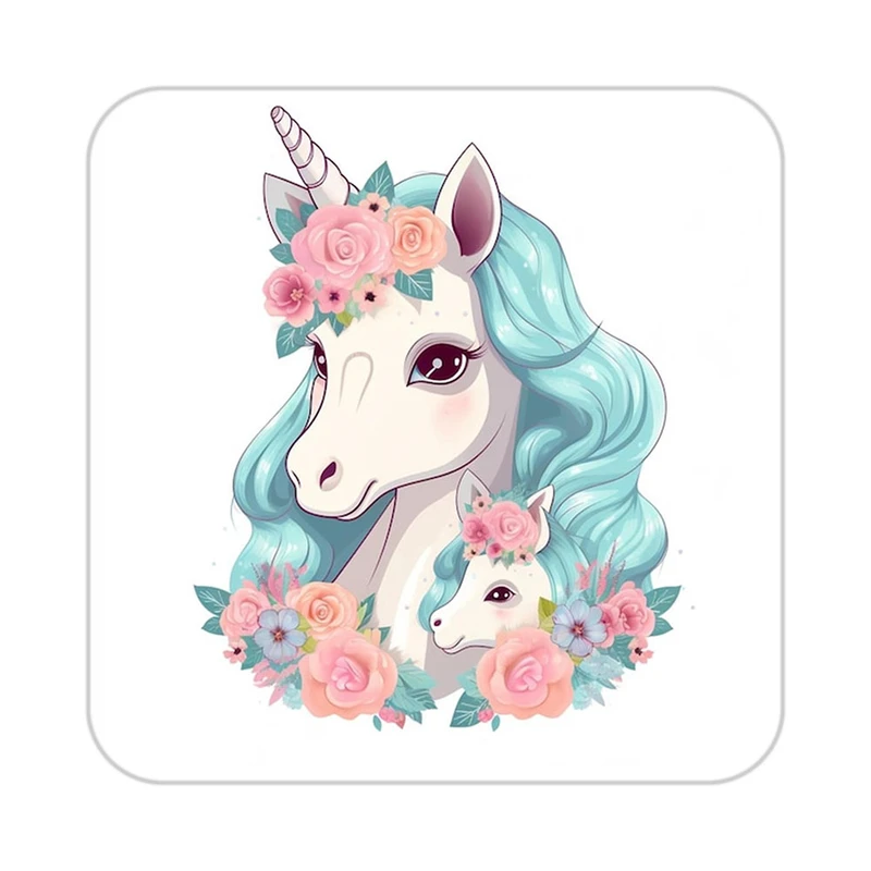 زیر لیوانی کاکتی طرح اسب تک شاخ و یونیکورن مدل mp32297