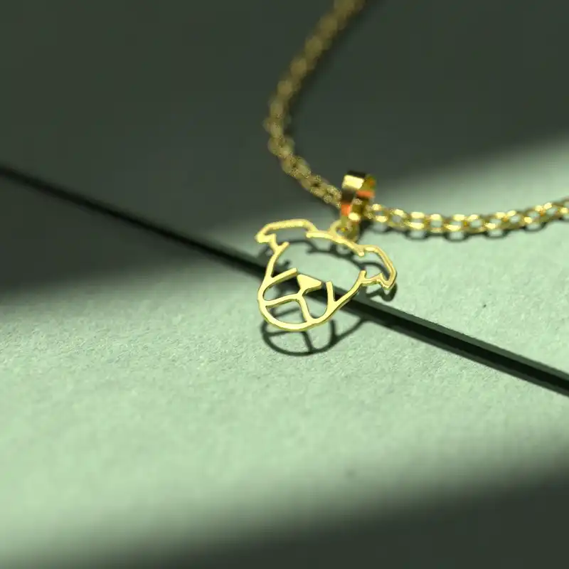 گردنبند طلا 18 عیار زنانه مدوپد مدل سگ کد B3-1-1143