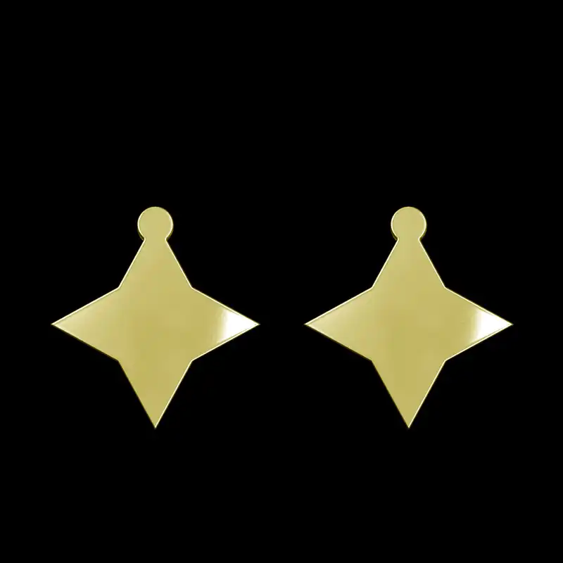 گوشواره طلا 18 عیار زنانه مدوپد مدل ستاره کد GA1-15414