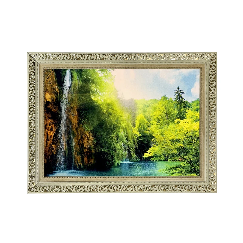 تابلو فرش ماشینی طرح دستبافت مدل آبشار کد 7757