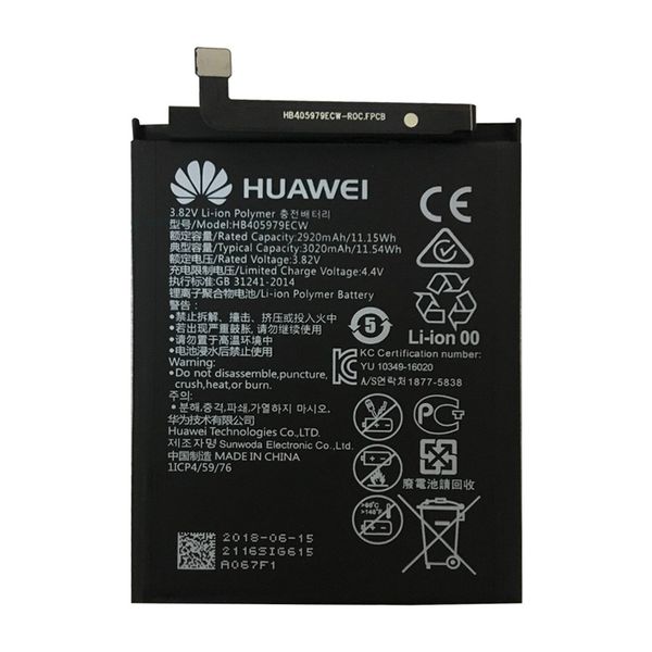 باتری موبایل مدل HB405979ECW ظرفیت 3020 میلی آمپرساعت مناسب برای گوشی موبایل هوآوی Y6 2019